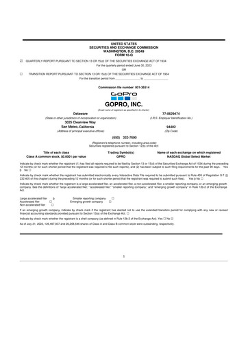 Thumbnail GoPro 10-Q Quarterly Report FY2023 