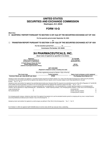 Thumbnail X4 Pharmaceuticals
 10-Q Quarterly Report FY2025 