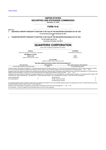 Miniature Quanterix 10-Q Rapport trimestriel 2024 