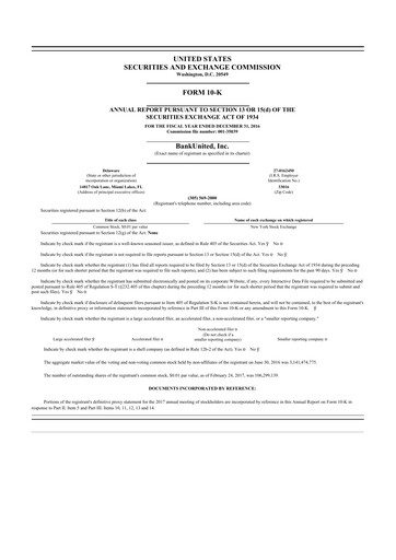 Thumbnail BankUnited
 10-K Annual Report 2016