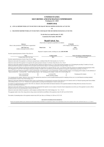 Thumbnail BankUnited
 10-K Annual Report 2023