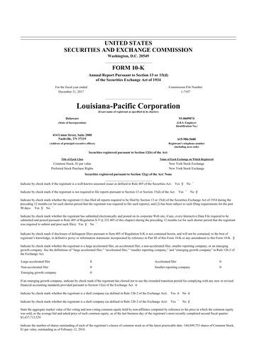 Thumbnail Louisiana-Pacific
 10-K Annual Report 2017