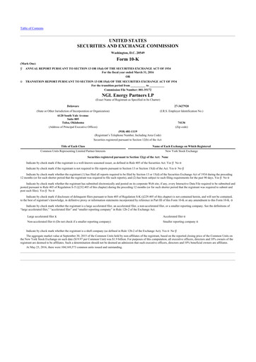 Thumbnail NGL Energy Partners
 10-K Annual Report 2016