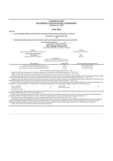 Thumbnail NGL Energy Partners
 10-K Annual Report 2021