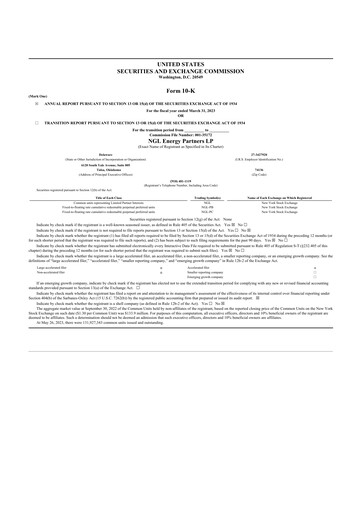 Thumbnail NGL Energy Partners
 10-K Annual Report 2023