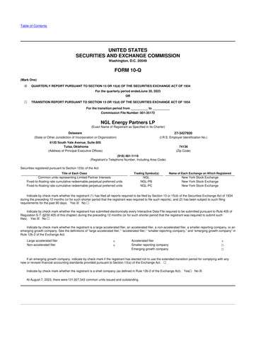 Miniature NGL Energy Partners
 10-Q Rapport trimestriel 2024 