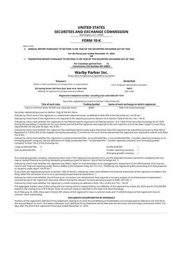 Thumbnail Warby Parker 10-K Annual Report 2024