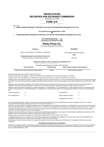 Thumbnail Warby Parker 10-K Annual Report 2025