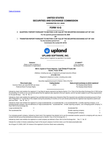 Thumbnail Upland Software
 10-Q Quarterly Report FY2026 