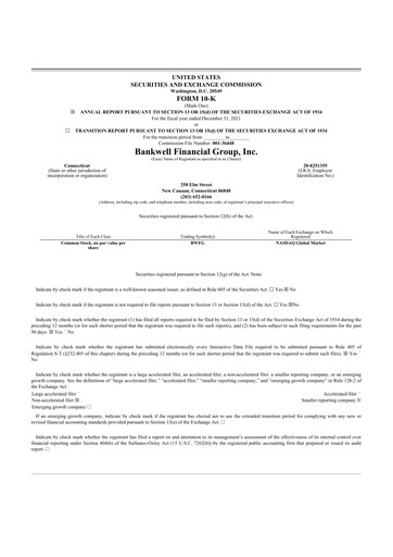 Thumbnail Bankwell Financial Group 10-K Annual Report 2021