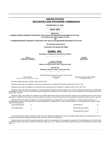 Thumbnail Domo, Inc. 10-K Annual Report 2024