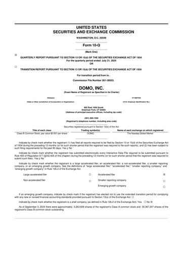 Thumbnail Domo, Inc. 10-Q Quarterly Report FY2025 