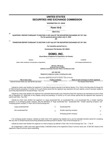 Thumbnail Domo, Inc. 10-Q Quarterly Report FY2026 
