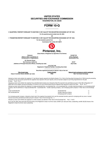 Thumbnail Pinterest 10-Q Quarterly Report FY2023 