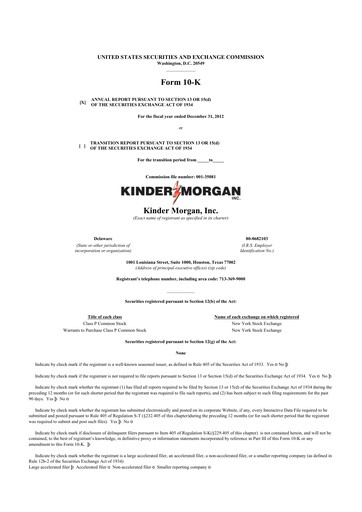 Thumbnail Kinder Morgan 10-K Annual Report 2012