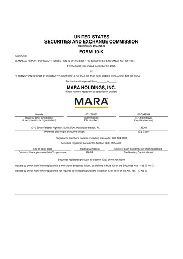 Thumbnail MARA Holdings
 10-K Annual Report 