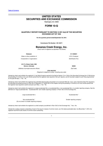 Thumbnail Civitas Resources 10-Q Quarterly Report FY2016 