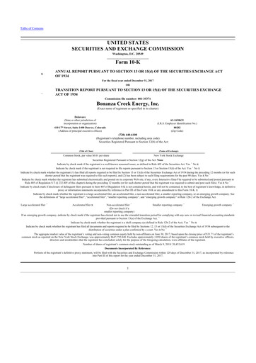 Thumbnail Civitas Resources 10-K Annual Report 2017