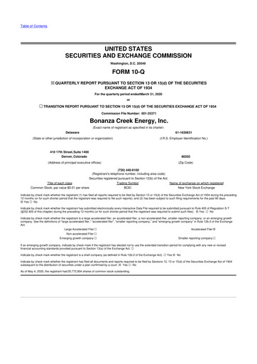 Thumbnail Civitas Resources 10-Q Quarterly Report FY2020 