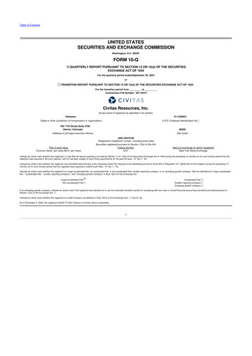 Thumbnail Civitas Resources 10-Q Quarterly Report FY2023 
