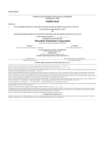 Thumbnail Marathon Petroleum 10-K Annual Report 2017