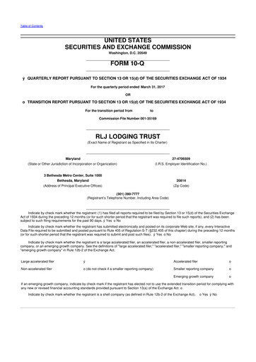 Thumbnail RLJ Lodging Trust 10-Q Quarterly Report FY2017 