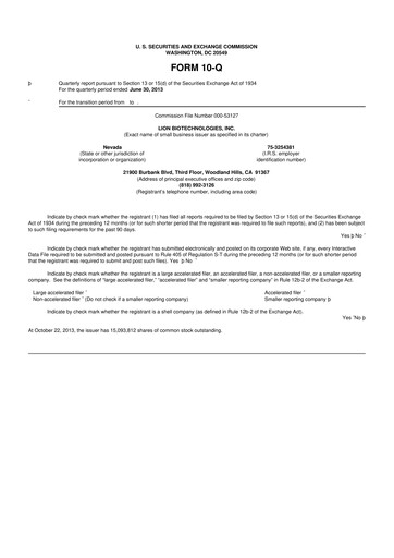 Thumbnail Iovance Biotherapeutics
 10-Q Quarterly Report FY2013 