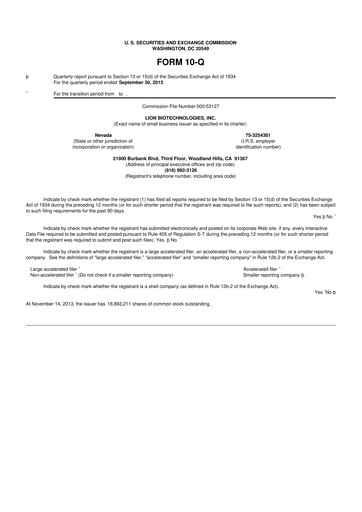 Thumbnail Iovance Biotherapeutics
 10-Q Quarterly Report FY2013 