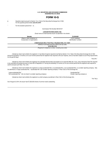 Thumbnail Iovance Biotherapeutics
 10-Q Quarterly Report FY2014 