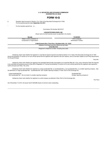 Thumbnail Iovance Biotherapeutics
 10-Q Quarterly Report FY2014 