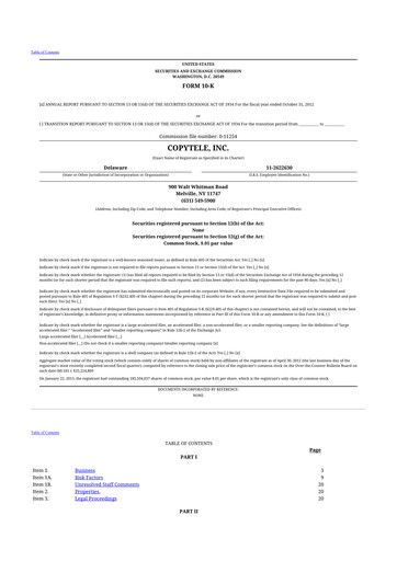 Thumbnail Anixa Biosciences 10-K Annual Report 2012