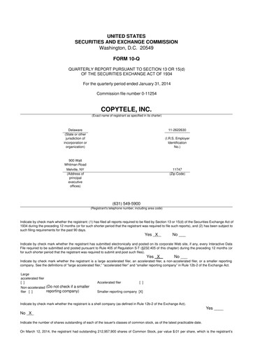Miniature Anixa Biosciences 10-Q Rapport trimestriel 2014 