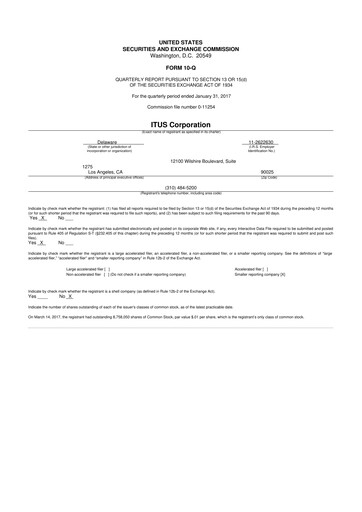 Miniature Anixa Biosciences 10-Q Rapport trimestriel 2017 