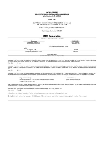 Miniature Anixa Biosciences 10-Q Rapport trimestriel 2017 