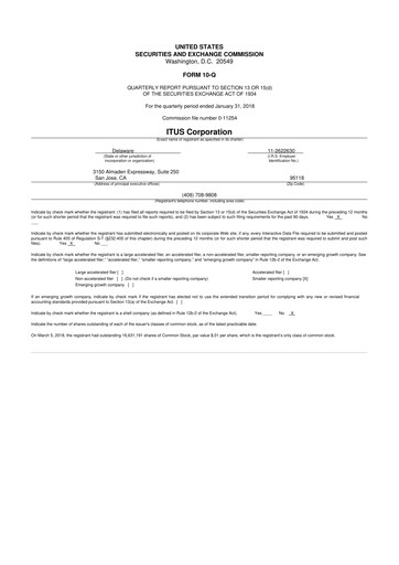 Miniature Anixa Biosciences 10-Q Rapport trimestriel 2018 