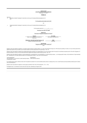 Thumbnail Vaxart 10-Q Quarterly Report FY2018 