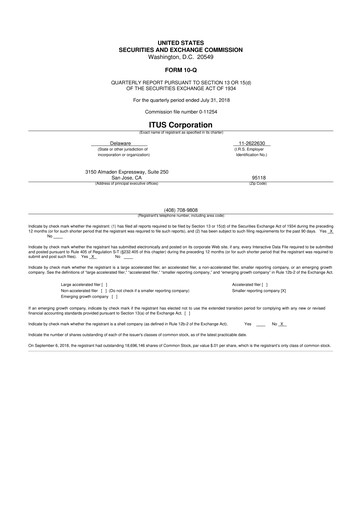 Miniature Anixa Biosciences 10-Q Rapport trimestriel 2018 