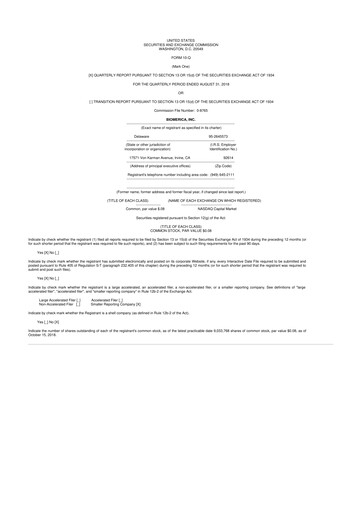 Vorschaubild Biomerica 10-Q Quartalsbericht 2019 