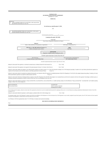 Thumbnail Vaxart 10-K Annual Report 2018