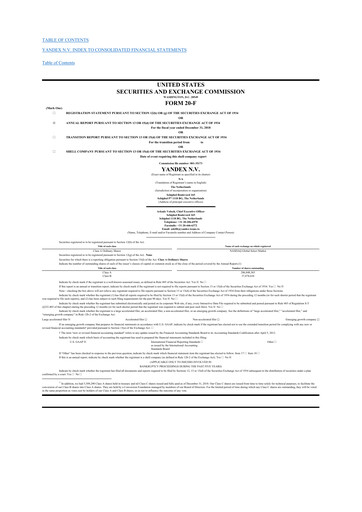 Thumbnail Nebius Group 20-F Annual Report 2018