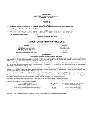 Thumbnail TPG Mortgage Investment Trust 10-Q Quarterly Report FY 