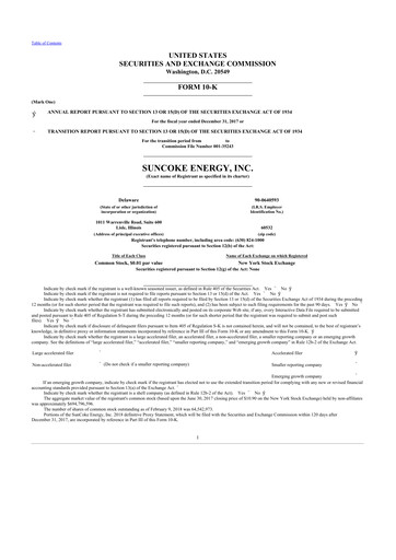 Thumbnail SunCoke Energy
 10-K Annual Report 2017