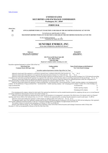 Thumbnail SunCoke Energy
 10-K Annual Report 2020