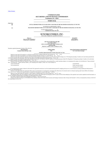 Thumbnail SunCoke Energy
 10-K Annual Report 2022