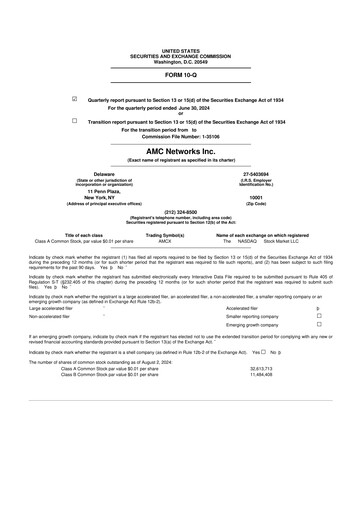 Thumbnail AMC Networks
 10-Q Quarterly Report FY2024 