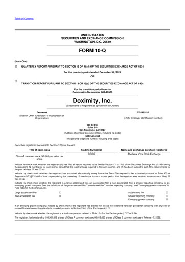 Thumbnail Doximity 10-Q Quarterly Report FY2022 