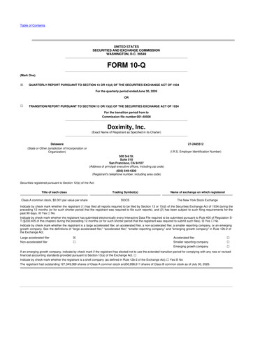 Miniature Doximity 10-Q Rapport trimestriel 2027 