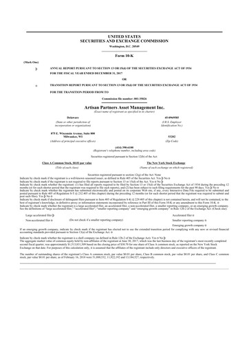 Thumbnail Artisan Partners 10-K Annual Report 2017