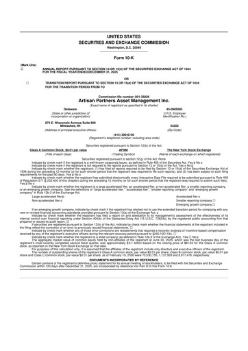 Thumbnail Artisan Partners 10-K Annual Report 2025