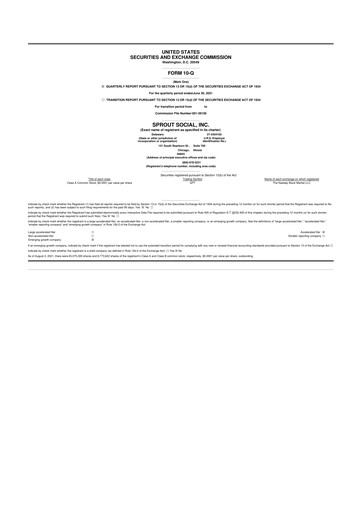Thumbnail Sprout Social
 10-Q Quarterly Report FY2021 
